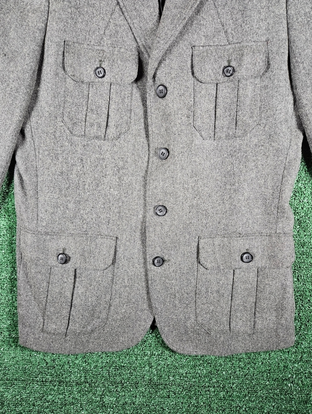 H&M Gray Wool Blend Field Jacket / Mens Size US 42R / Color - Dark Gray - Picture 6 of 12